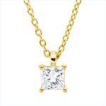 Collier Gelbgold 18kt 0,19 Diamantschmuck mit 1 Diamanten - 4P088
