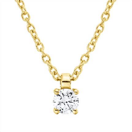 Collier 4er-Krappe Gelbgold 18kt 0,10 Diamantschmuck mit 1 Diamanten - 4P104