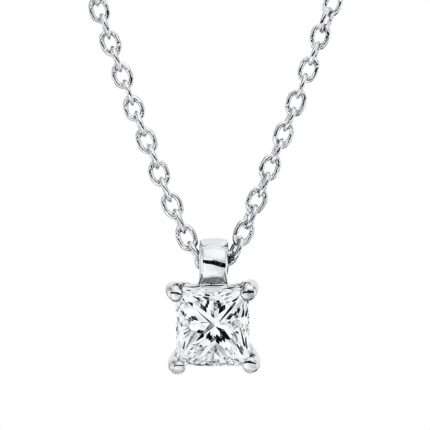 Collier 4er-Krappe Weißgold 18kt 0,25 Diamantschmuck mit 1 Diamanten - 4P106