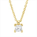 Collier 4er-Krappe Gelbgold 18kt 0,20 Diamantschmuck mit 1 Diamanten - 4P107