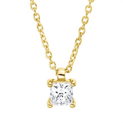 Collier 4er-Krappe Gelbgold 18kt 0,20 Diamantschmuck mit 1 Diamanten - 4P107