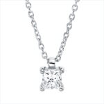 Collier 4er-Krappe Weißgold 18kt 0,20 Diamantschmuck mit 1 Diamanten - 4P107