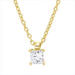 Collier 4er-Krappe Gelbgold 18kt 0,16 Diamantschmuck mit 1 Diamanten - 4P108