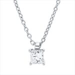 Collier 4er-Krappe Weißgold 18kt 0,16 Diamantschmuck mit 1 Diamanten - 4P108