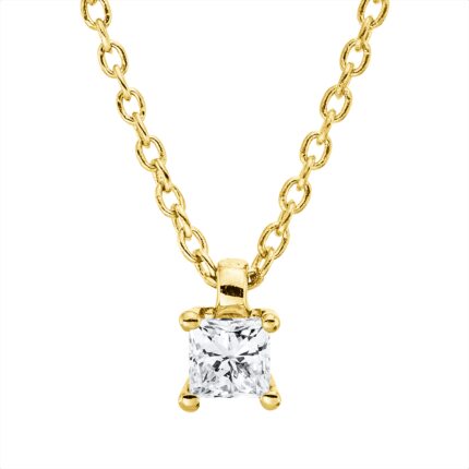 Collier 4er-Krappe Gelbgold 18kt 0,10 Diamantschmuck mit 1 Diamanten - 4P109