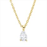 Collier 3er-Krappe Gelbgold 18kt 0,20 Diamantschmuck mit 1 Diamanten - 4P111