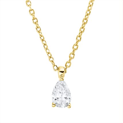 Collier 3er-Krappe Gelbgold 18kt 0,20 Diamantschmuck mit 1 Diamanten - 4P111
