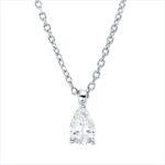 Collier 3er-Krappe Weißgold 18kt 0,20 Diamantschmuck mit 1 Diamanten - 4P111