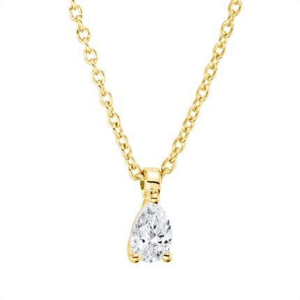 Collier 3er-Krappe Gelbgold 18kt 0,14 Diamantschmuck mit 1 Diamanten - 4P112