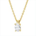 Collier 4er-Krappe Gelbgold 18kt 0,25 Diamantschmuck mit 1 Diamanten - 4P114