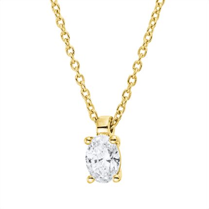 Collier 4er-Krappe Gelbgold 18kt 0,25 Diamantschmuck mit 1 Diamanten - 4P114