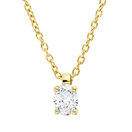 Collier 4er-Krappe Gelbgold 18kt 0,17 Diamantschmuck mit 1 Diamanten - 4P116