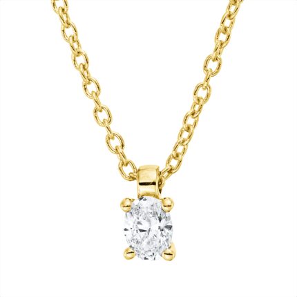 Collier 4er-Krappe Gelbgold 18kt 0,10 Diamantschmuck mit 1 Diamanten - 4P117