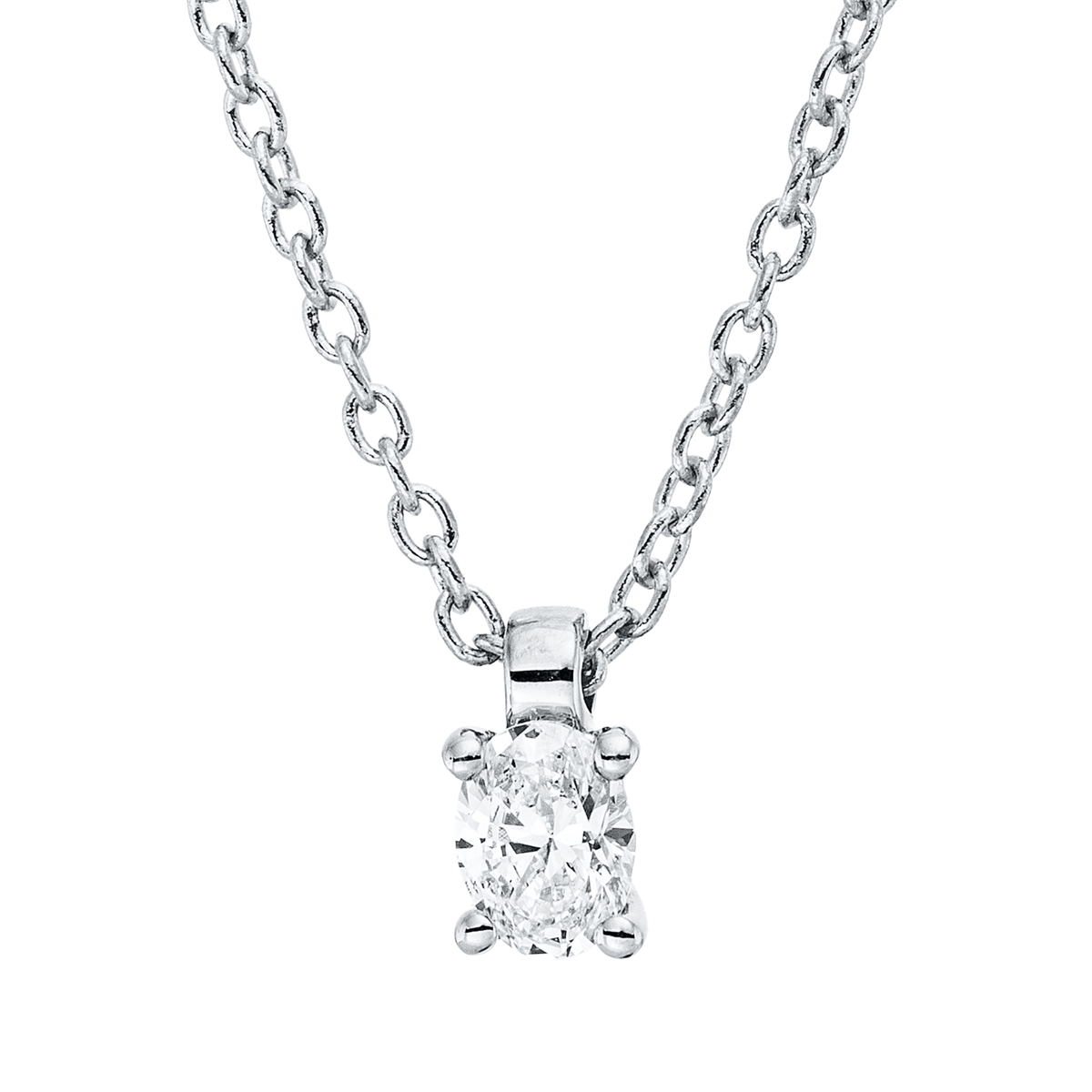4P117W Collier 4er-Krappe Weißgold 18kt 0,09 Diamantschmuck mit 1 Diamanten - 4P117 – Bild 1