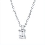 Collier 4er-Krappe Weißgold 18kt 0,27 Diamantschmuck mit 1 Diamanten - 4P118