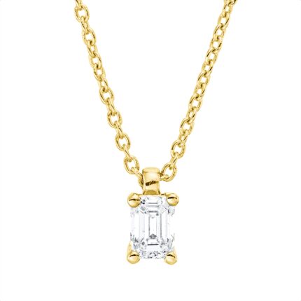 Collier 4er-Krappe Gelbgold 18kt 0,20 Diamantschmuck mit 1 Diamanten - 4P119