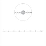 Armband Weißgold 18kt 0,43 Diamantschmuck mit 6 Diamanten - 5G015