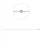 Armband Weißgold 18kt 0,16 Diamantschmuck mit 5 Diamanten - 5G016