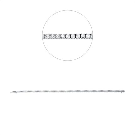 Armband 4er-Krappe Weißgold 18kt 1,39 Diamantschmuck mit 95 Diamanten - 5G038