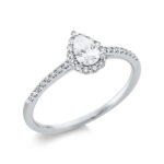 Solitaeire 3er-Krappe Weißgold 18kt 0,38 Diamantringe mit 31 Diamanten - 1BF39