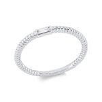 Baguette Weißgold 18kt 0,05 Diamantringe mit 1 Diamanten - 1EH19