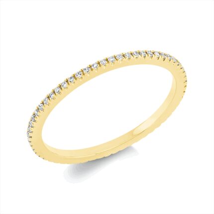 Memoire Gelbgold 18kt 0,17 Diamantringe mit 60 Diamanten - 1FI66