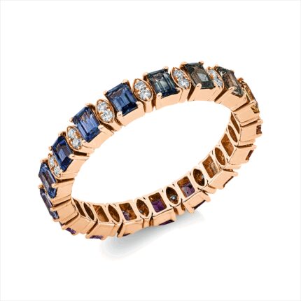 Farbstein Rosegold 18kt 0,16 Diamantringe Farbstein 1,56 ct - 1GJ36