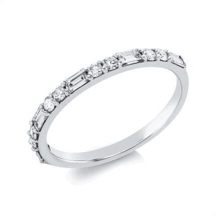 Baguette Weißgold 18kt 0,43 Diamantringe mit 13 Diamanten - 1GP09