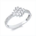 Baguette Weißgold 18kt 0,59 Diamantringe mit 45 Diamanten - 1GV22