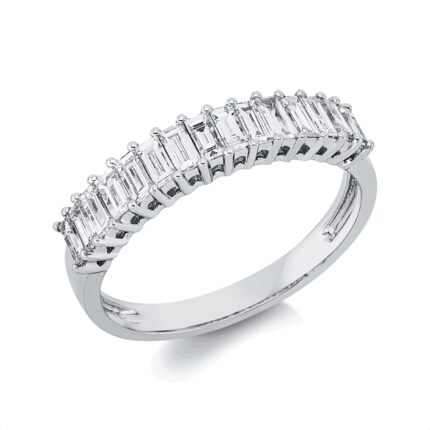 Baguette Weißgold 18kt 0,73 Diamantringe mit 15 Diamanten - 1HP68