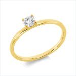 Solitaeire 4er-Krappe Gelbgold 18kt 0,25 Diamantringe mit 1 Diamanten - 1ID58