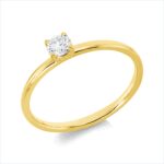 Solitaeire 4er-Krappe Gelbgold 18kt 0,20 Diamantringe mit 1 Diamanten - 1ID89