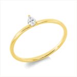 Solitaeire 3er-Krappe Gelbgold 18kt 0,10 Diamantringe mit 1 Diamanten - 1IE11