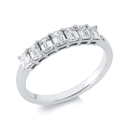 Baguette Weißgold 18kt 0,92 Diamantringe mit 7 Diamanten - 1IH98