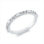 Baguette Weißgold 18kt 0,55 Diamantringe mit 13 Diamanten - 1II74