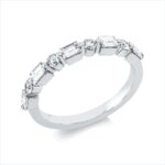 Baguette Weißgold 18kt 0,74 Diamantringe mit 9 Diamanten - 1II75