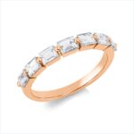 Baguette Rosegold 18kt 1,16 Diamantringe mit 7 Diamanten - 1II78