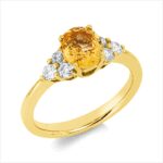 Farbstein Gelbgold 18kt 0,36 Diamantringe Farbstein 1,33 ct - 1IJ06