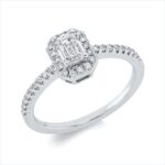 Baguette Weißgold 18kt 0,73 Diamantringe mit 35 Diamanten - 1IJ10