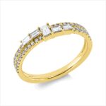 Baguette Gelbgold 18kt 0,38 Diamantringe mit 41 Diamanten - 1IJ37