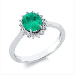 Farbstein Weißgold 18kt 0,18 Diamantringe Farbstein 1,12 ct - 1IJ42