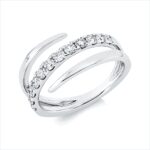 Mehrfachsteinbesatz Weißgold 18kt 0,54 Diamantringe mit 12 Diamanten - 1IJ72