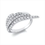 Mehrfachsteinbesatz Weißgold 18kt 0,82 Diamantringe mit 45 Diamanten - 1IM04