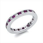 Farbstein Weißgold 18kt 0,34 Diamantringe Farbstein 0,44 ct - 1IM18