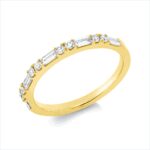 Baguette Gelbgold 18kt 0,38 Diamantringe mit 13 Diamanten - 1IM22