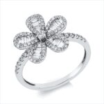 Baguette Weißgold 18kt 0,68 Diamantringe mit 105 Diamanten - 1IP88