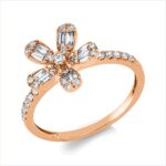 Baguette Rosegold 18kt 0,46 Diamantringe mit 40 Diamanten - 1IP89