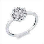 Baguette Weißgold 18kt 0,38 Diamantringe mit 13 Diamanten - 1IP99