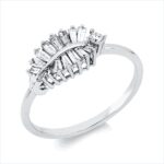 Baguette Weißgold 18kt 0,27 Diamantringe mit 16 Diamanten - 1IQ03