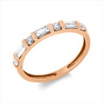 Baguette Rosegold 18kt 0,55 Diamantringe mit 7 Diamanten - 1IQ10